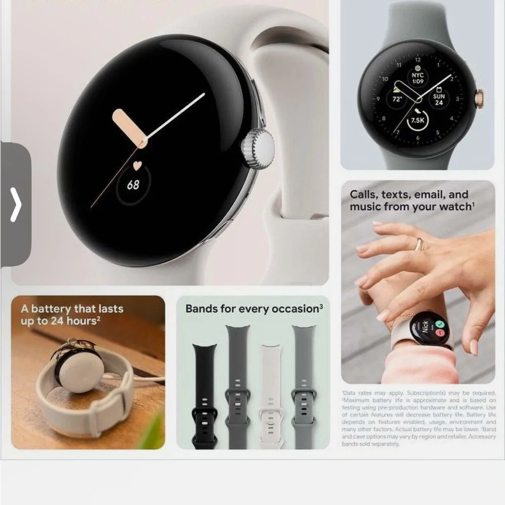 Google Pixel Watch 1st Gen, Brand new in the box.